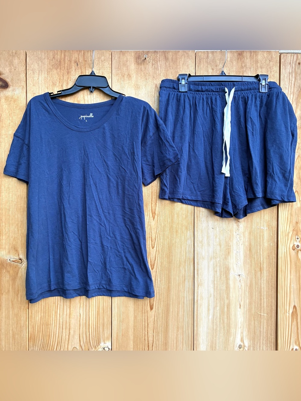 Papinelle NWOT Jada Navy Shorty Pajama Set Sz Large